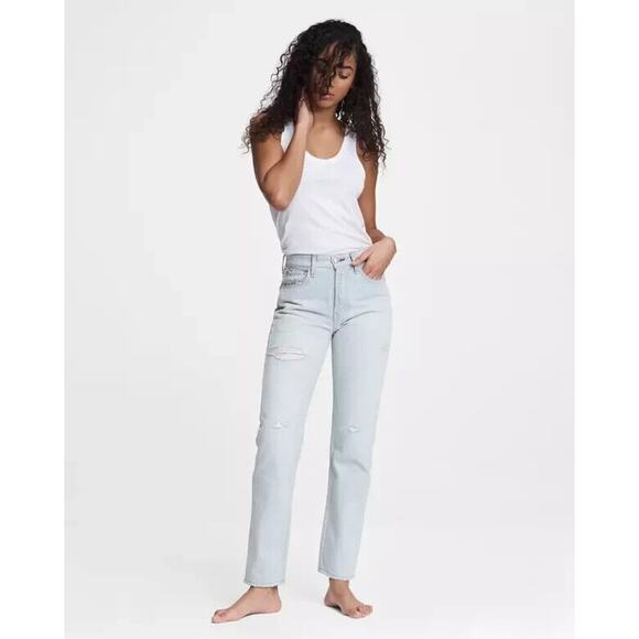 Rag & Bone NWT Women's Blue Raven Maya High-Rise Slim Jeans Size 27 - Picture 1 of 7
